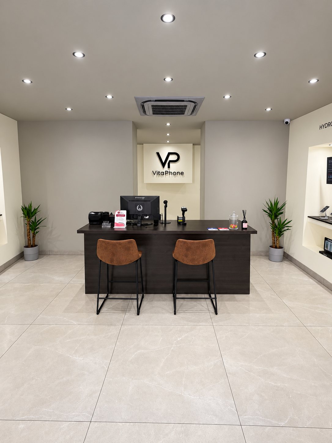 Comptoir d'accueil de la boutique Vita-Phone à Voiron